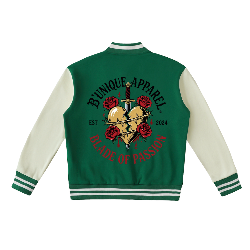 Unisex Two-Tone B'UNIQUE Fleeced Varsity Jacket