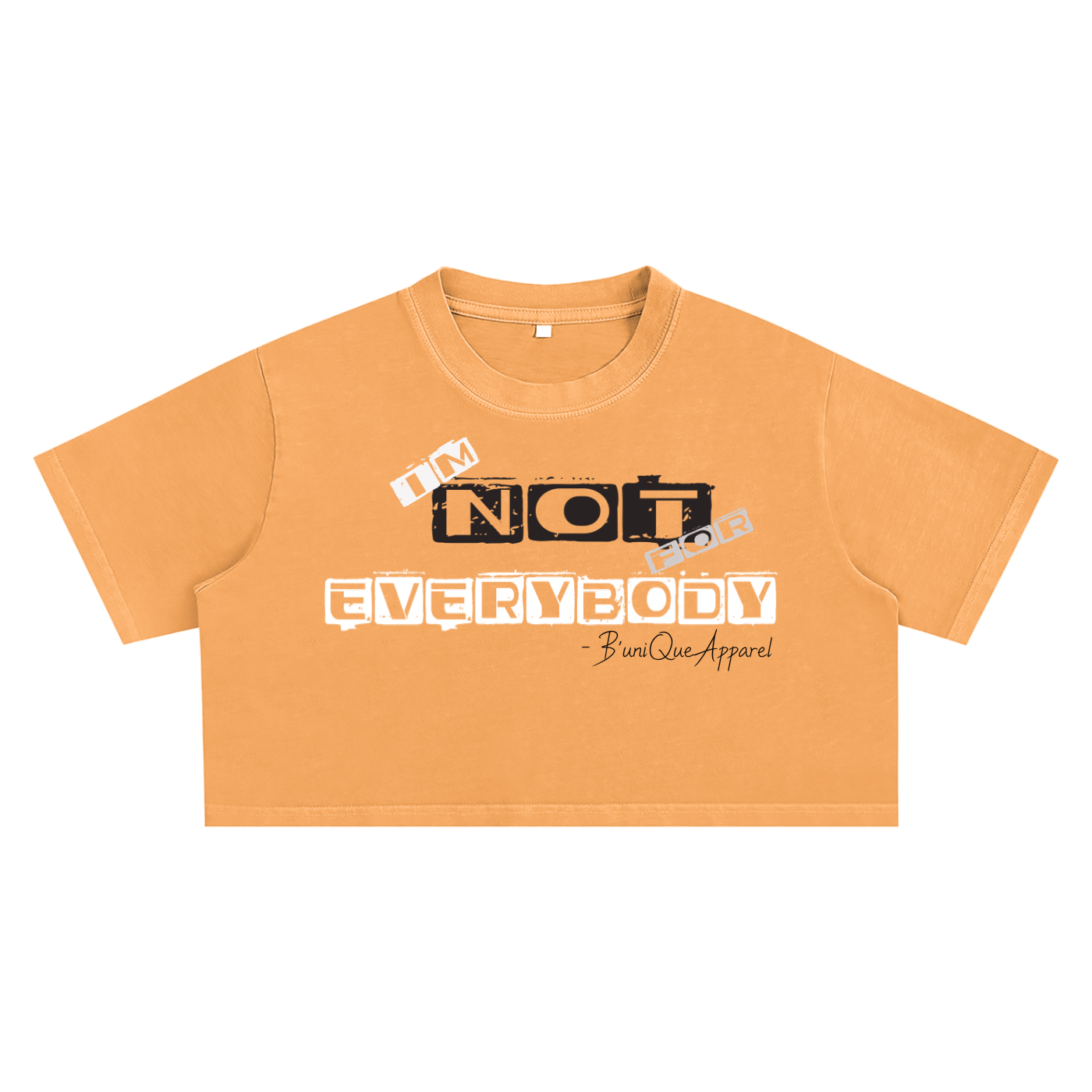 Women's "Im NOT" Snow Washed Crop Top