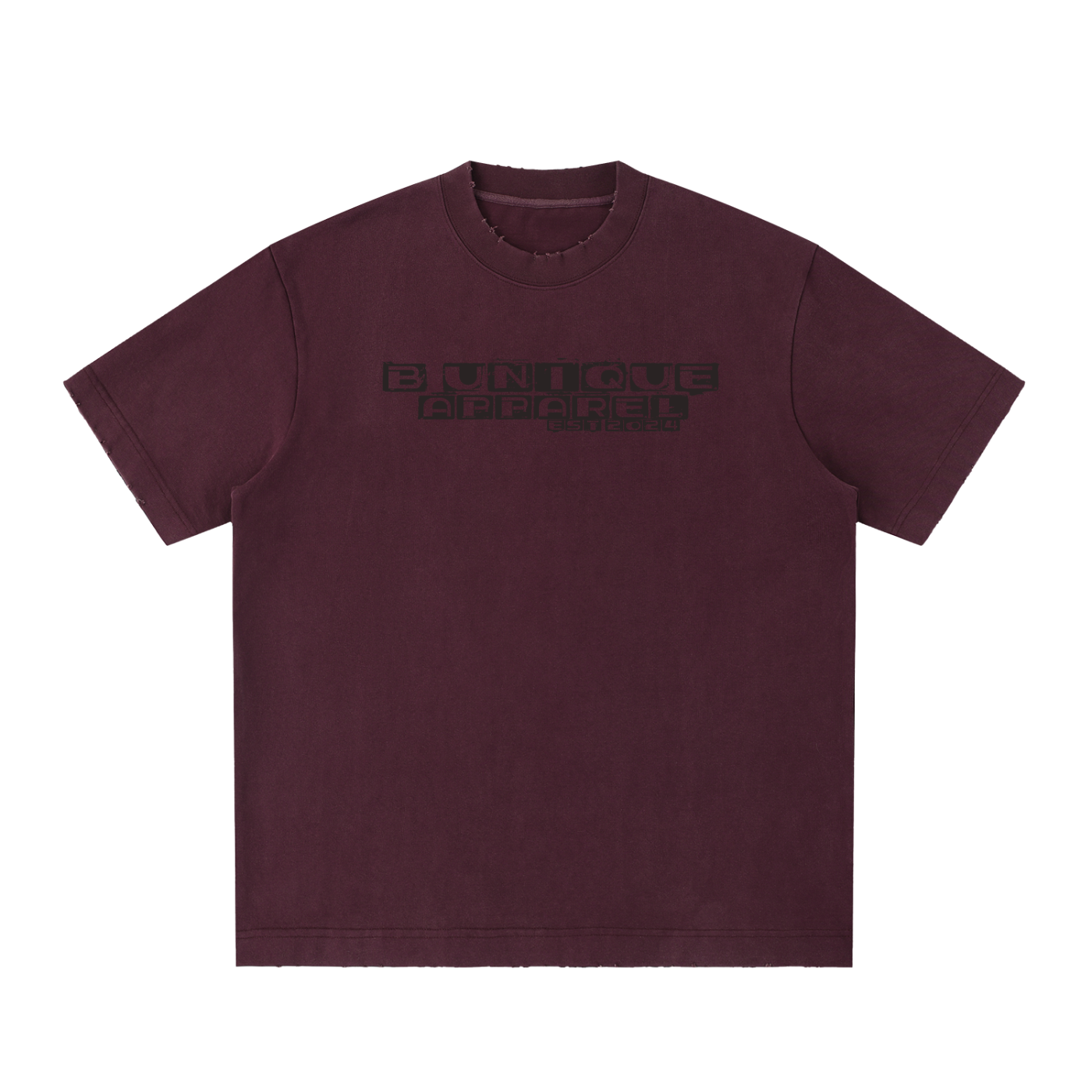 Unisex Heavyweight Vintage Washed Frayed UniQue Skull T-Shirt