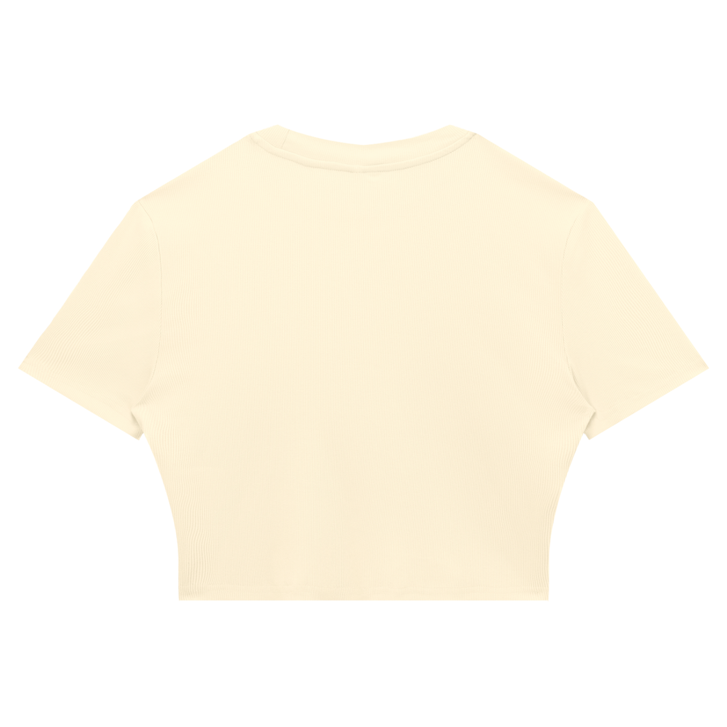Women's B'UNIQUE est Slim Ribbed Crop T-Shirt
