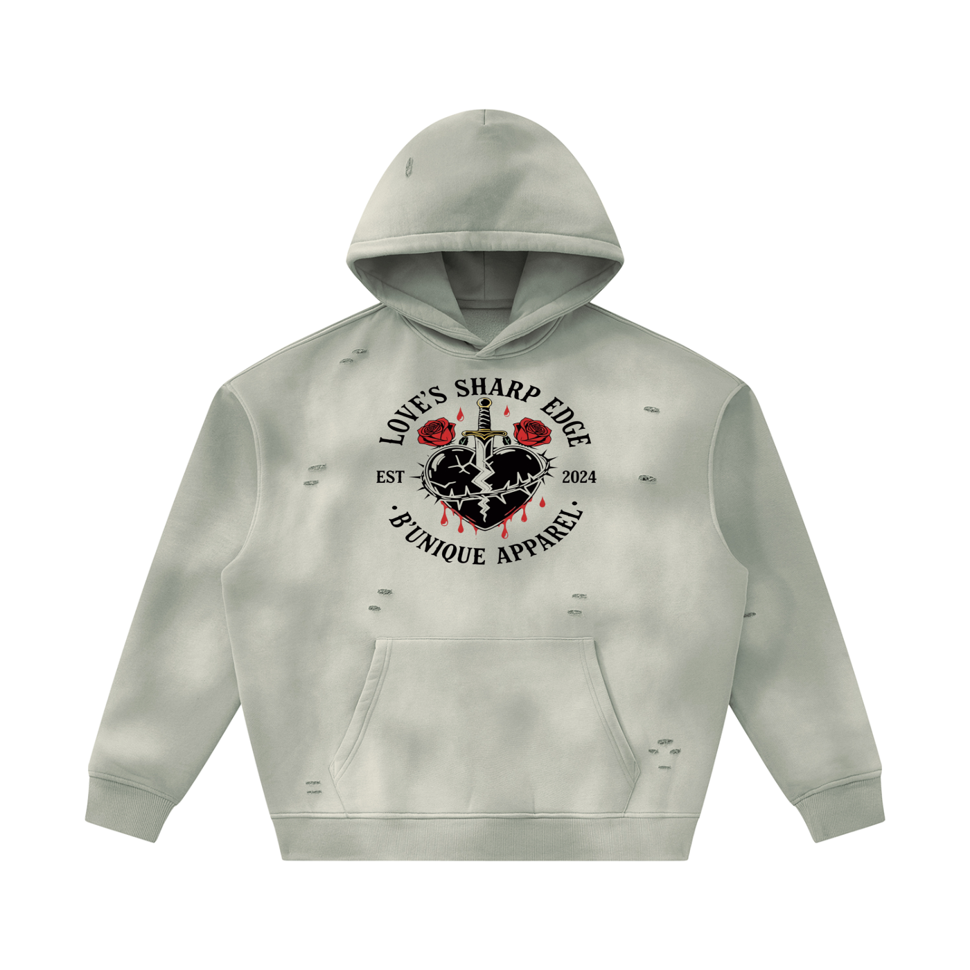 Unisex B'unique Sharp Edge Fleece Hoodie