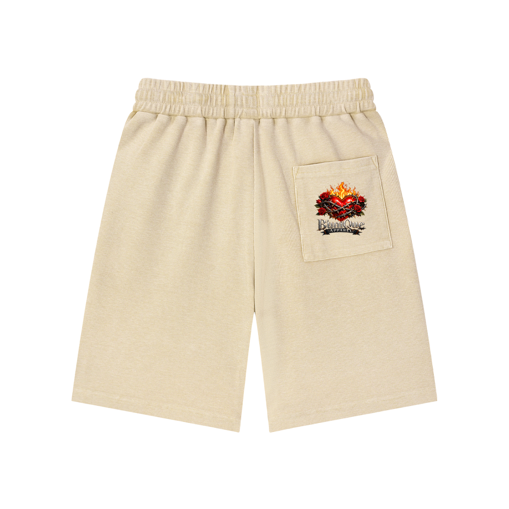 Unisex B'uniQue Love and Flame Knit Shorts