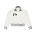 Unisex "I WILL" Striped Rib Collar Zip Jacket