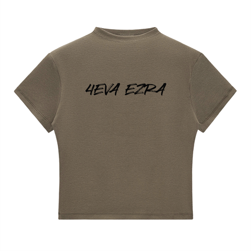 4EVA EZRA Essential Women Slim Fit Mock Neck T-Shirt