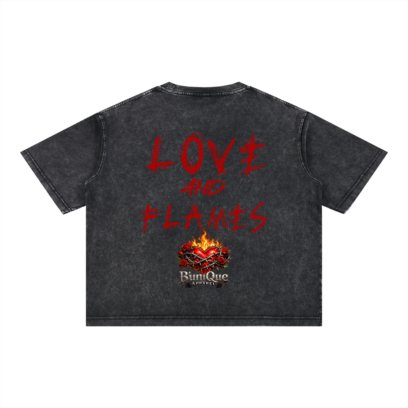 Unisex B'uniQue Love and Flame T-Shirt