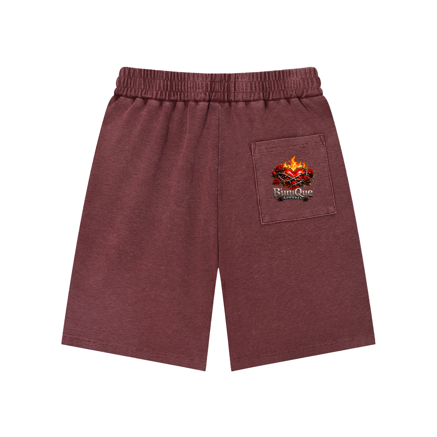 Unisex B'uniQue Love and Flame Knit Shorts