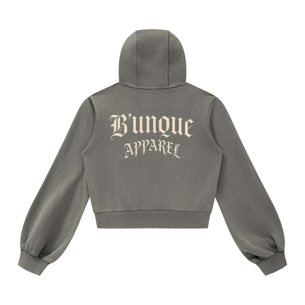 Women’s "B U" Vintage Zip Hoodie