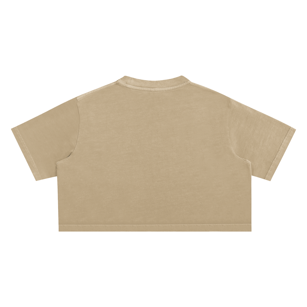 Women's "Im NOT" Snow Washed Crop Top