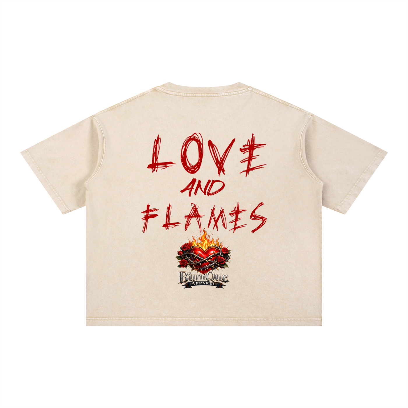 Unisex B'uniQue Love and Flame T-Shirt