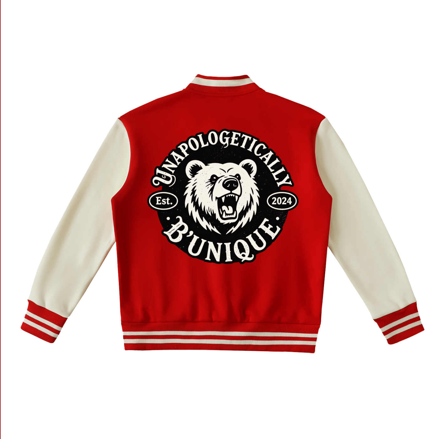 Unisex Two-Tone B'UNIQUE  Fleeced Varsity Jacket