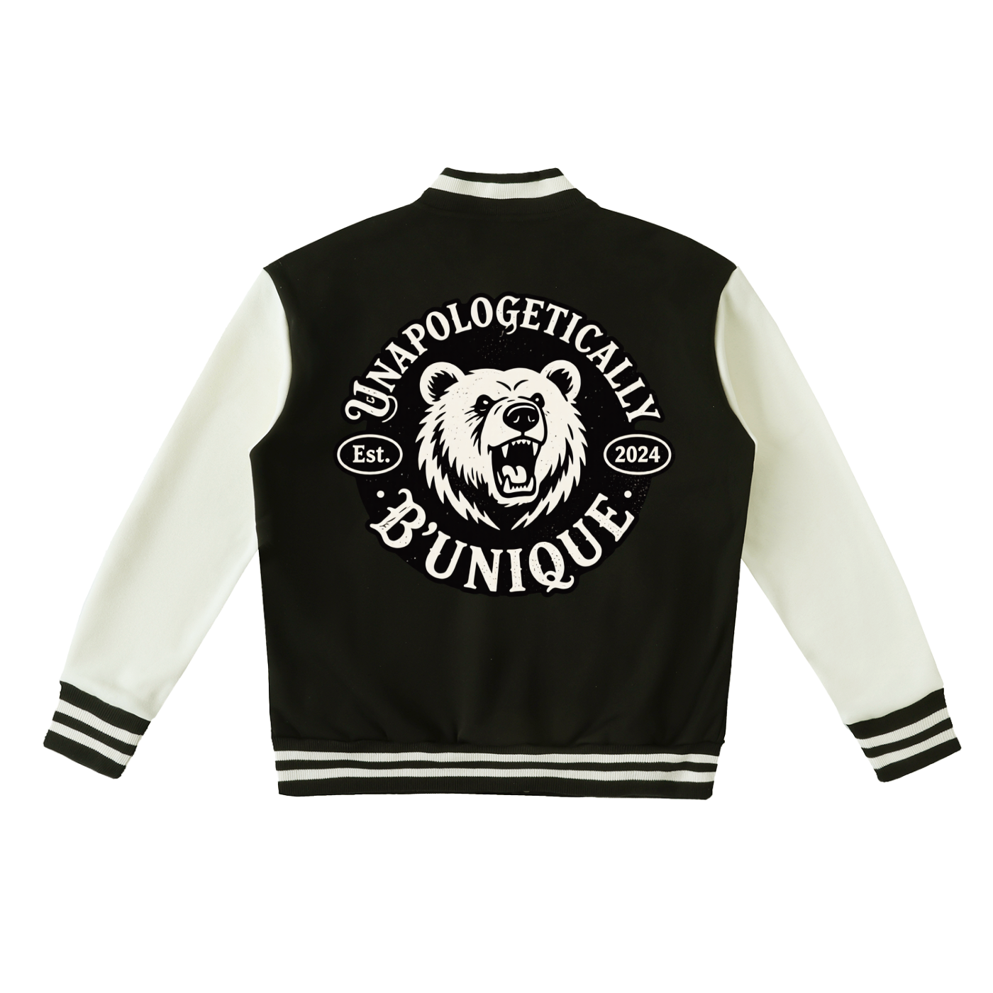 Unisex Two-Tone B'UNIQUE  Fleeced Varsity Jacket