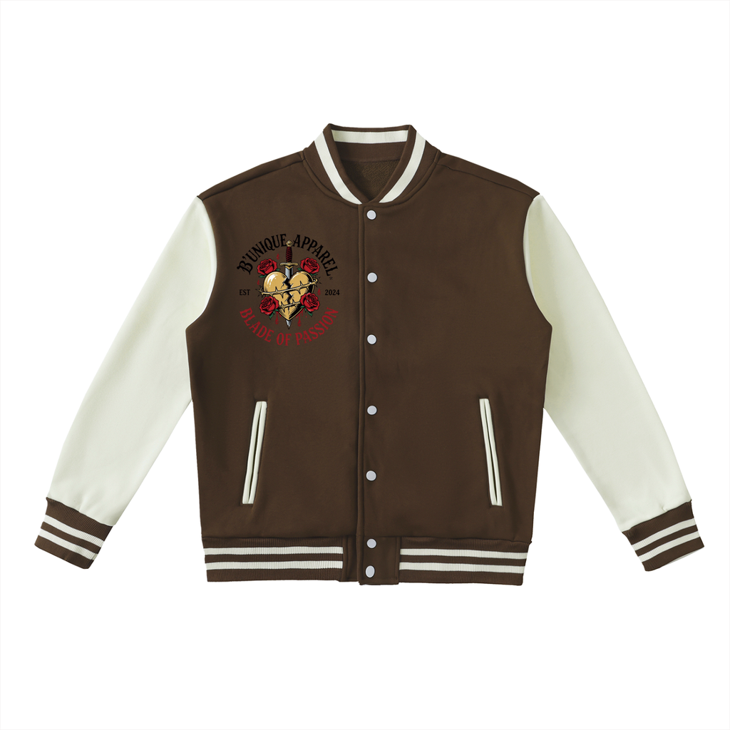 Unisex Two-Tone B'UNIQUE Fleeced Varsity Jacket