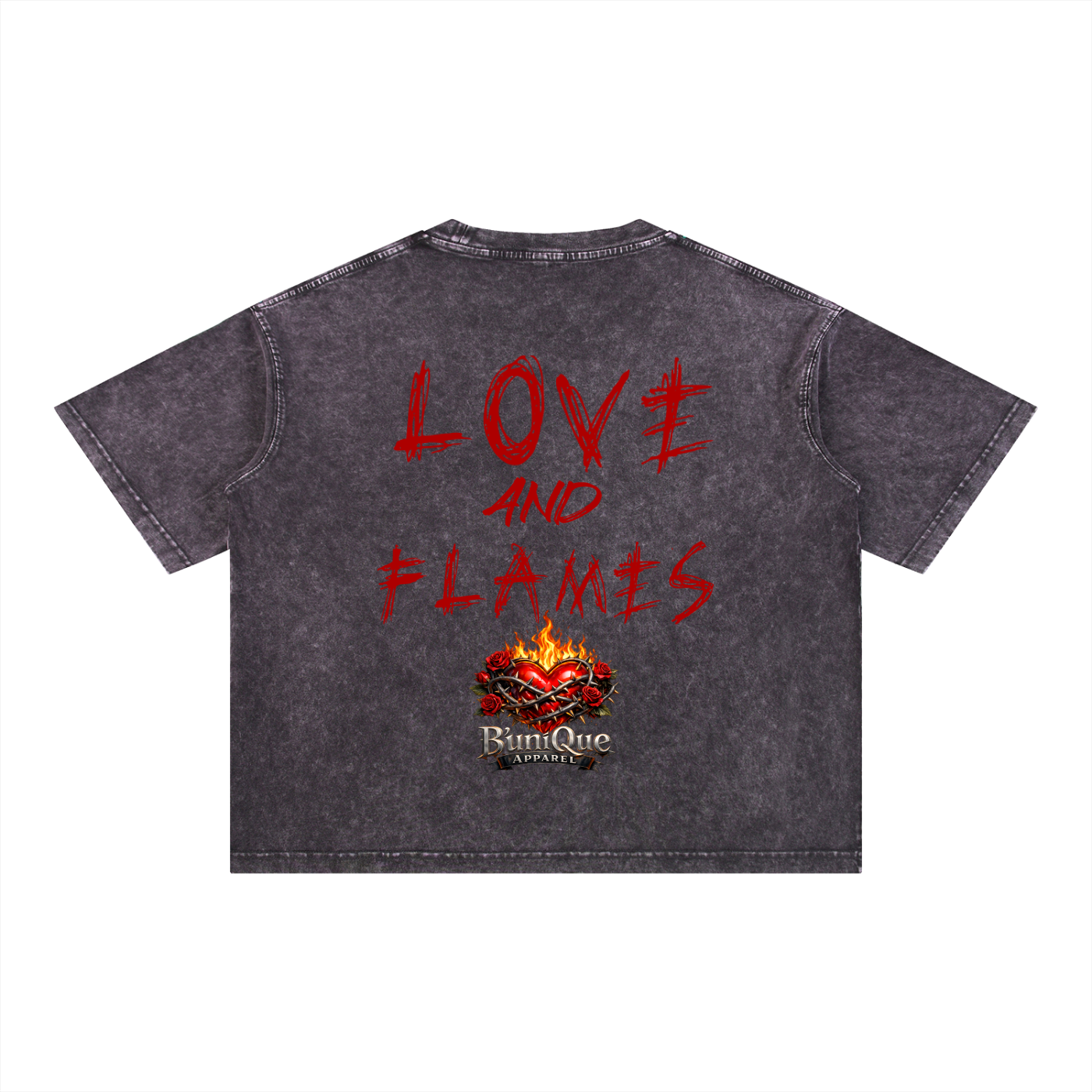 Unisex B'uniQue Love and Flame T-Shirt