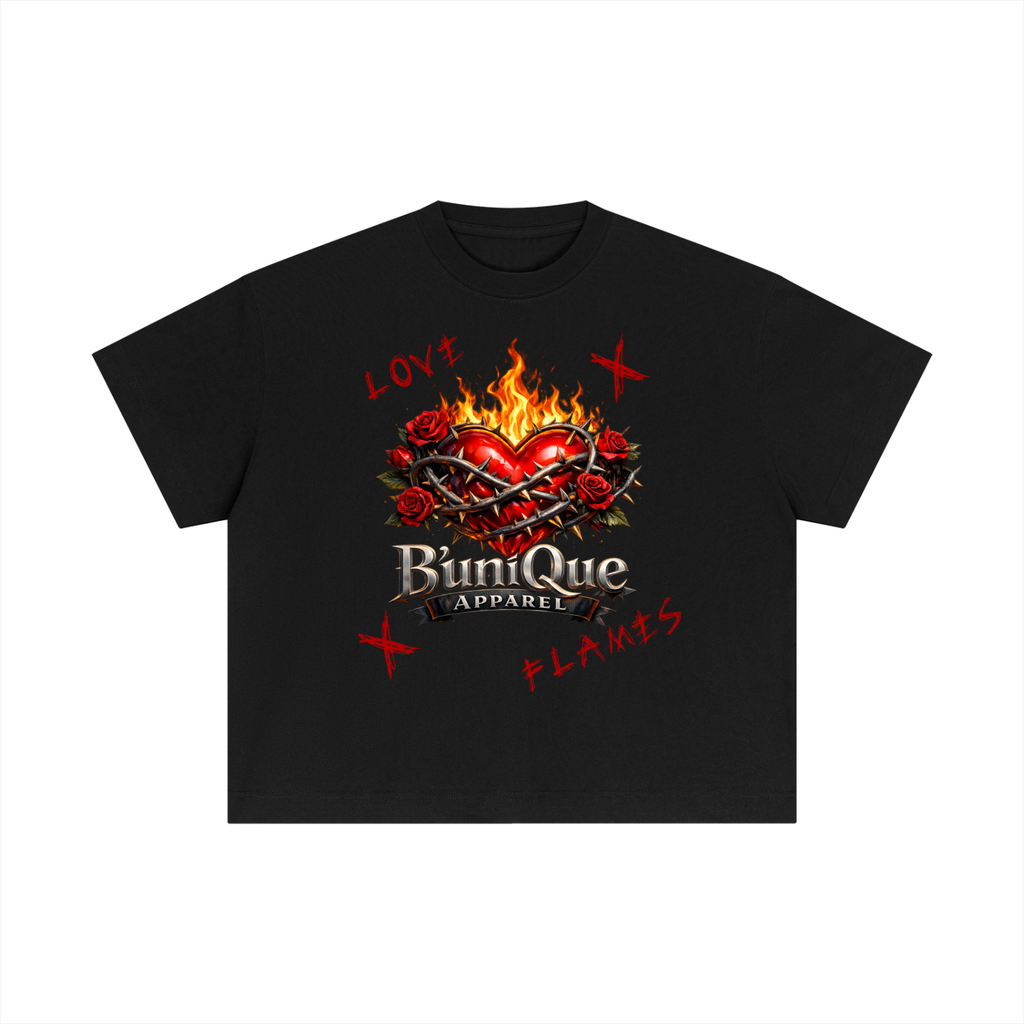 Unisex B'uniQue Love x Flames Boxy T-Shirt