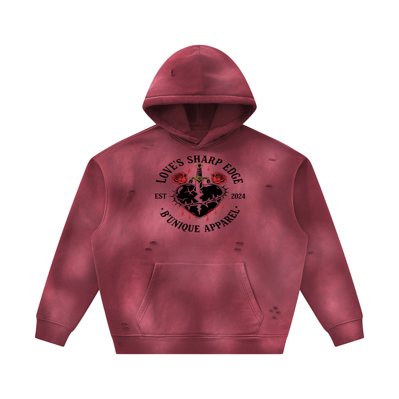 Unisex B'unique Sharp Edge Fleece Hoodie