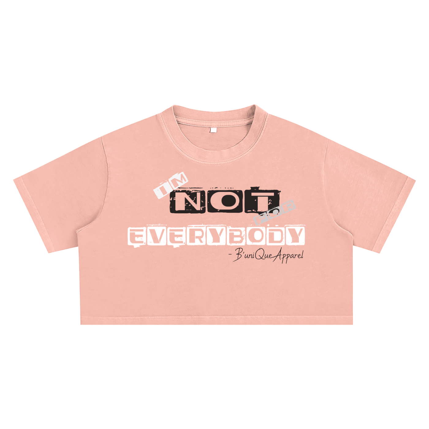 Women's "Im NOT" Snow Washed Crop Top