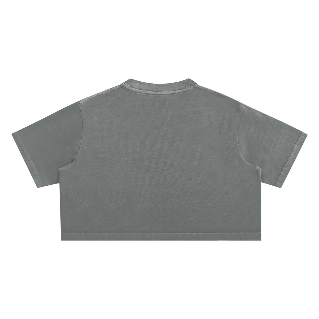 Women's "Im NOT" Snow Washed Crop Top