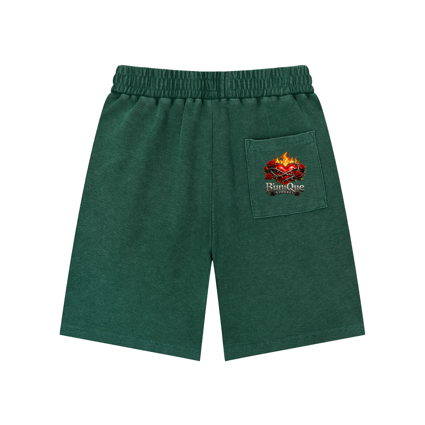 Unisex B'uniQue Love and Flame Knit Shorts