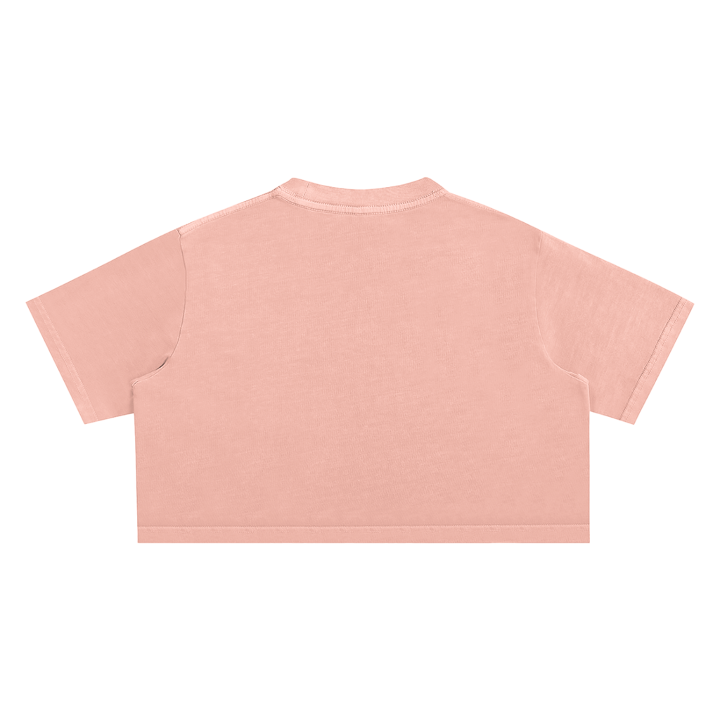 Women's "Im NOT" Snow Washed Crop Top