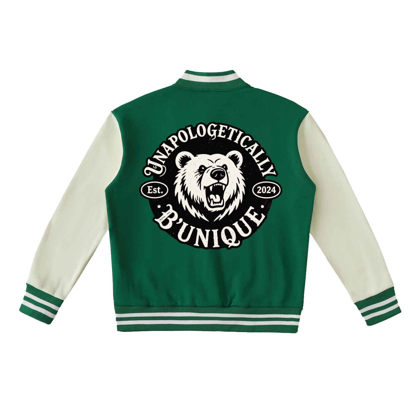 Unisex Two-Tone B'UNIQUE  Fleeced Varsity Jacket