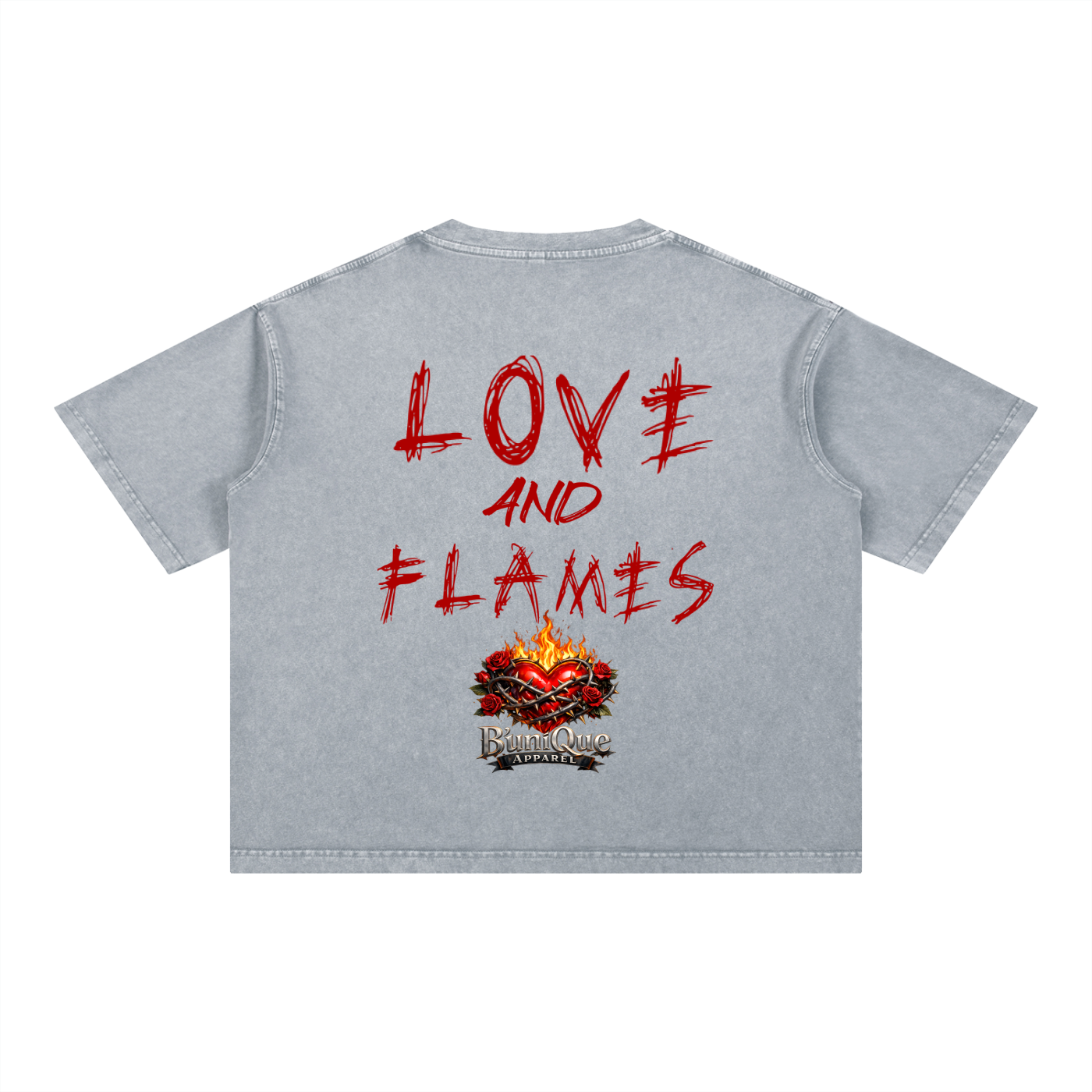 Unisex B'uniQue Love and Flame T-Shirt