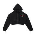 Women's "LoveStory" Cropped Zip-Up Hoodie