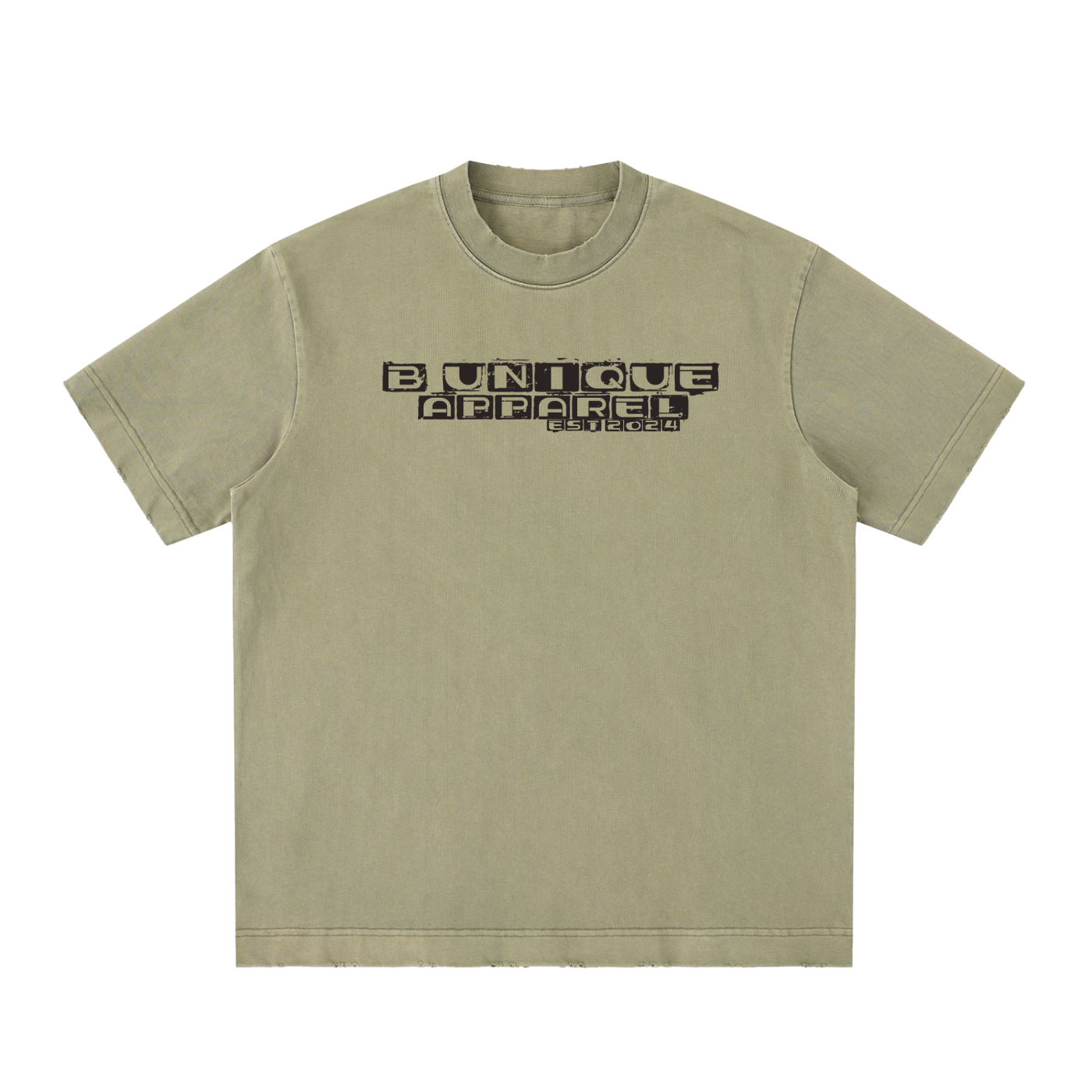 Unisex Heavyweight Vintage Washed Frayed UniQue Skull T-Shirt
