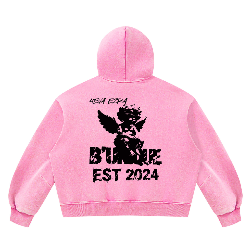 Unisex "4EVA" Vintage Wash Fleece Hoodie