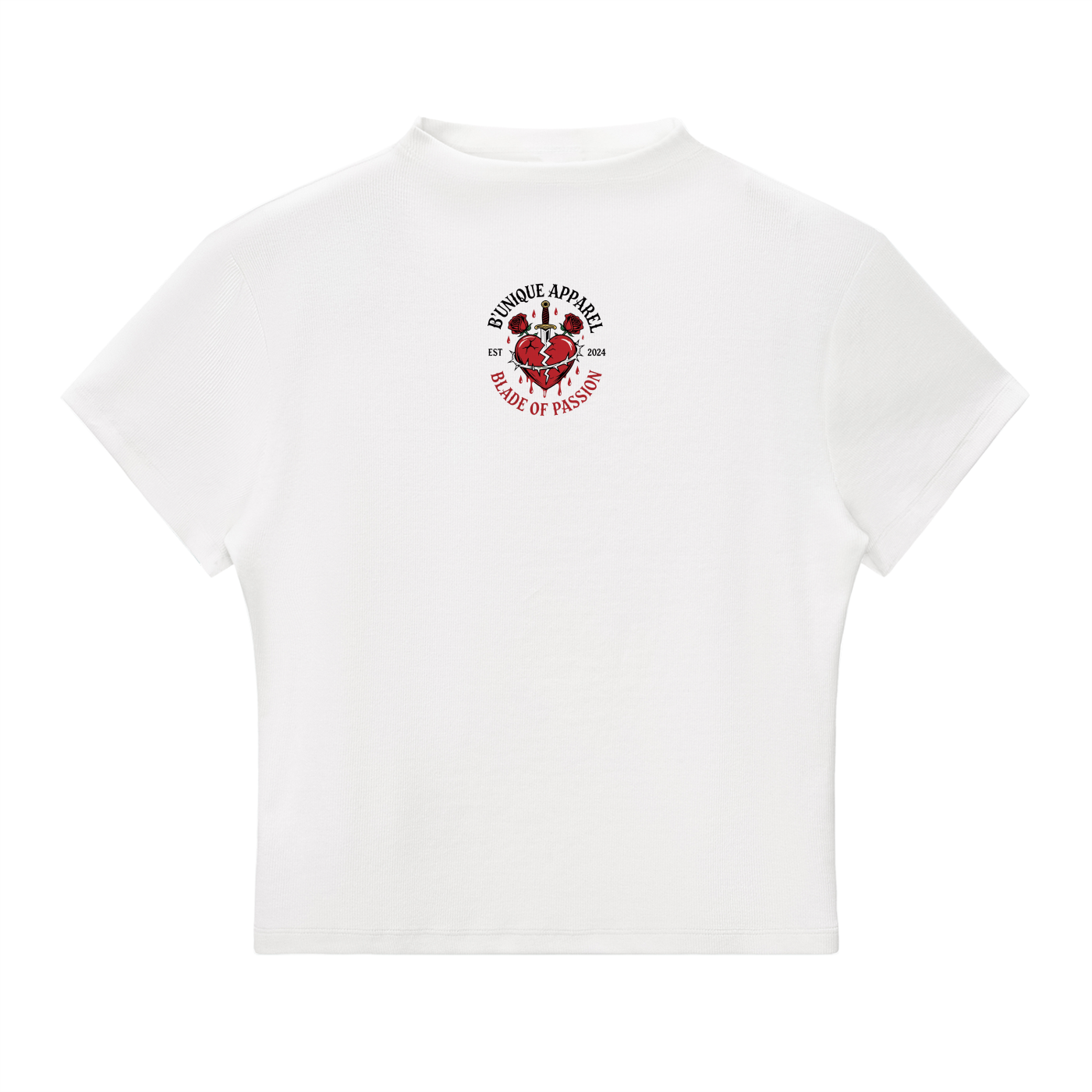 Women's "Blade of Passion" Mock Neck T-Shirt
