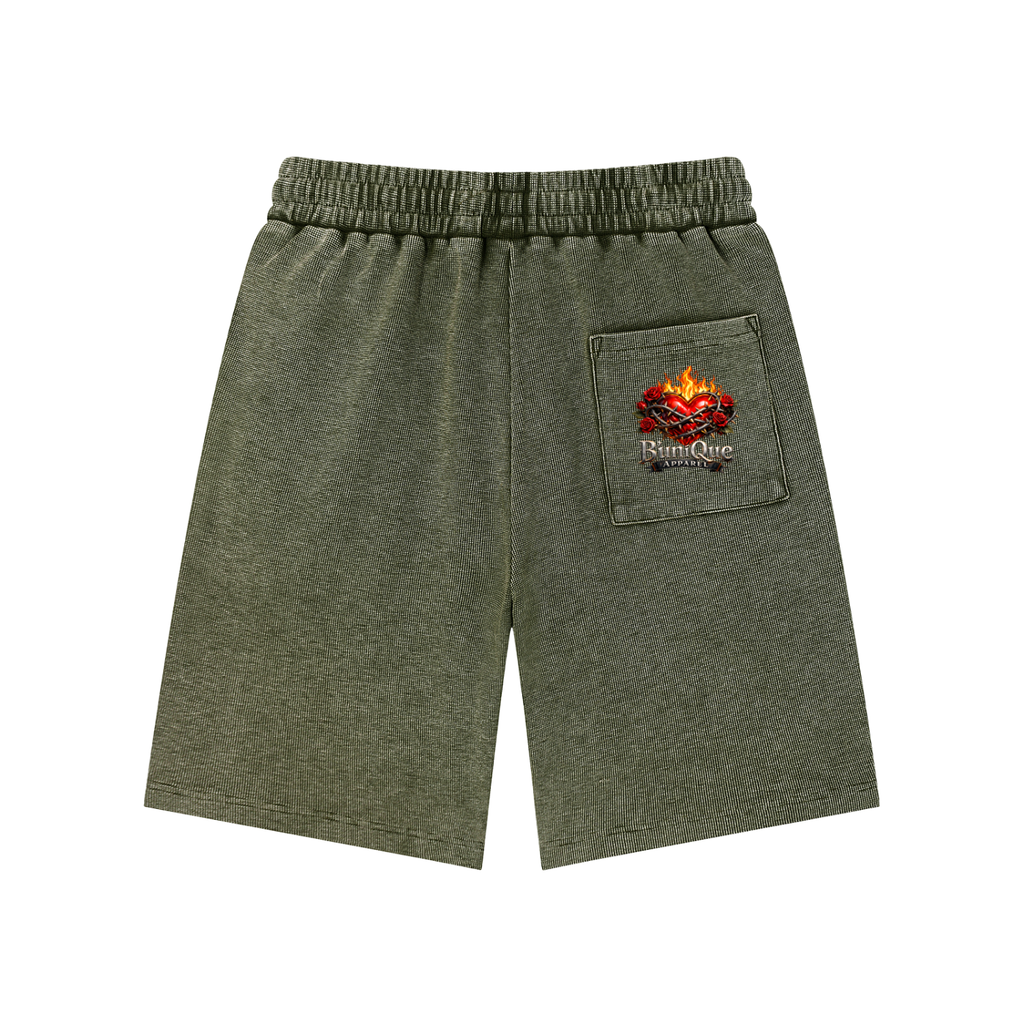 Unisex B'uniQue Love and Flame Knit Shorts