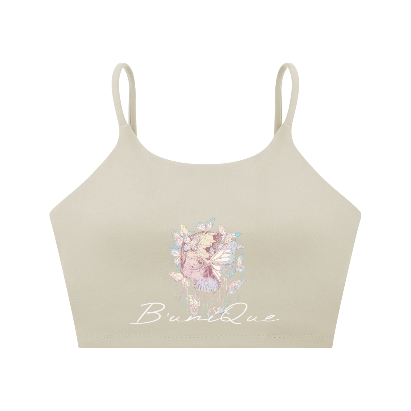 Women's B'uniQue Spaghetti Strap Yoga Sports Bra
