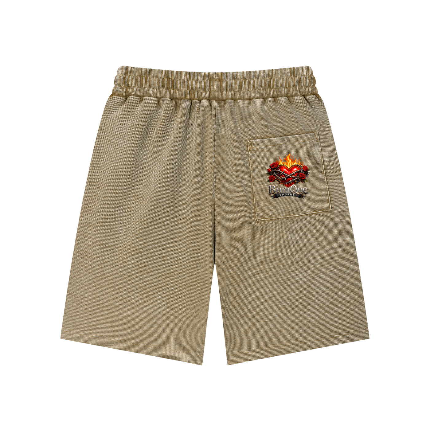 Unisex B'uniQue Love and Flame Knit Shorts