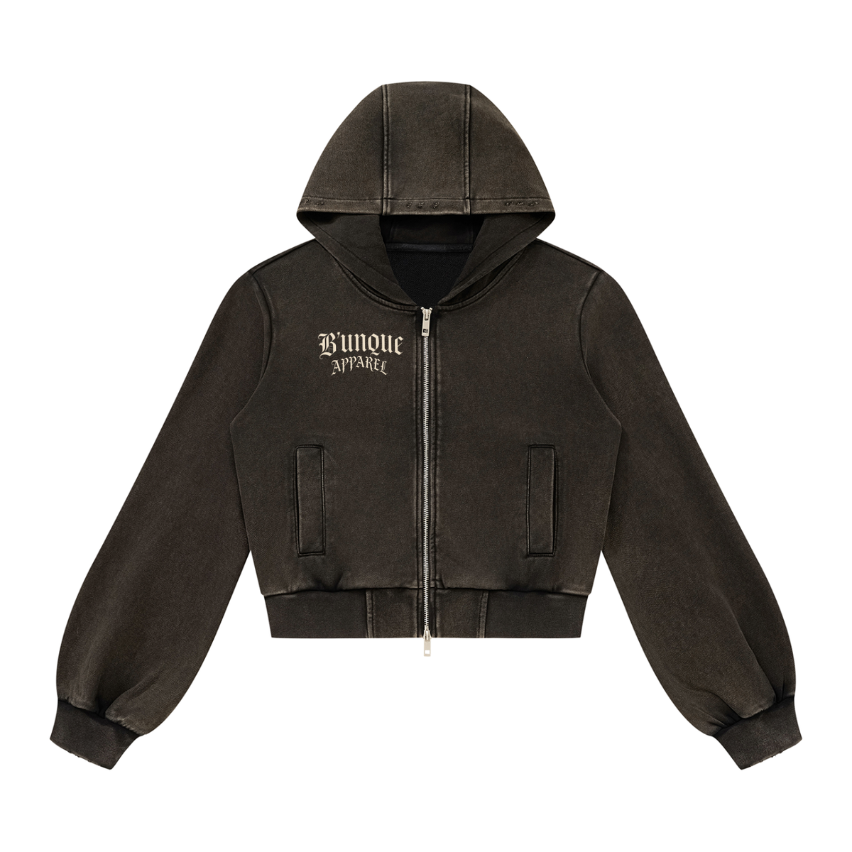 Women’s "B U" Vintage Zip Hoodie