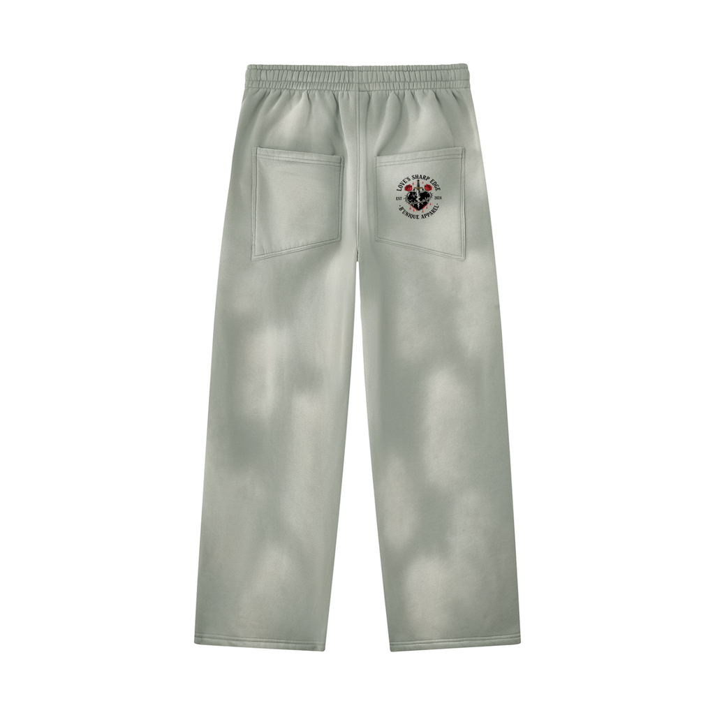 Unisex B'unique Sharp Edge Wide Leg Fleece Sweatpants