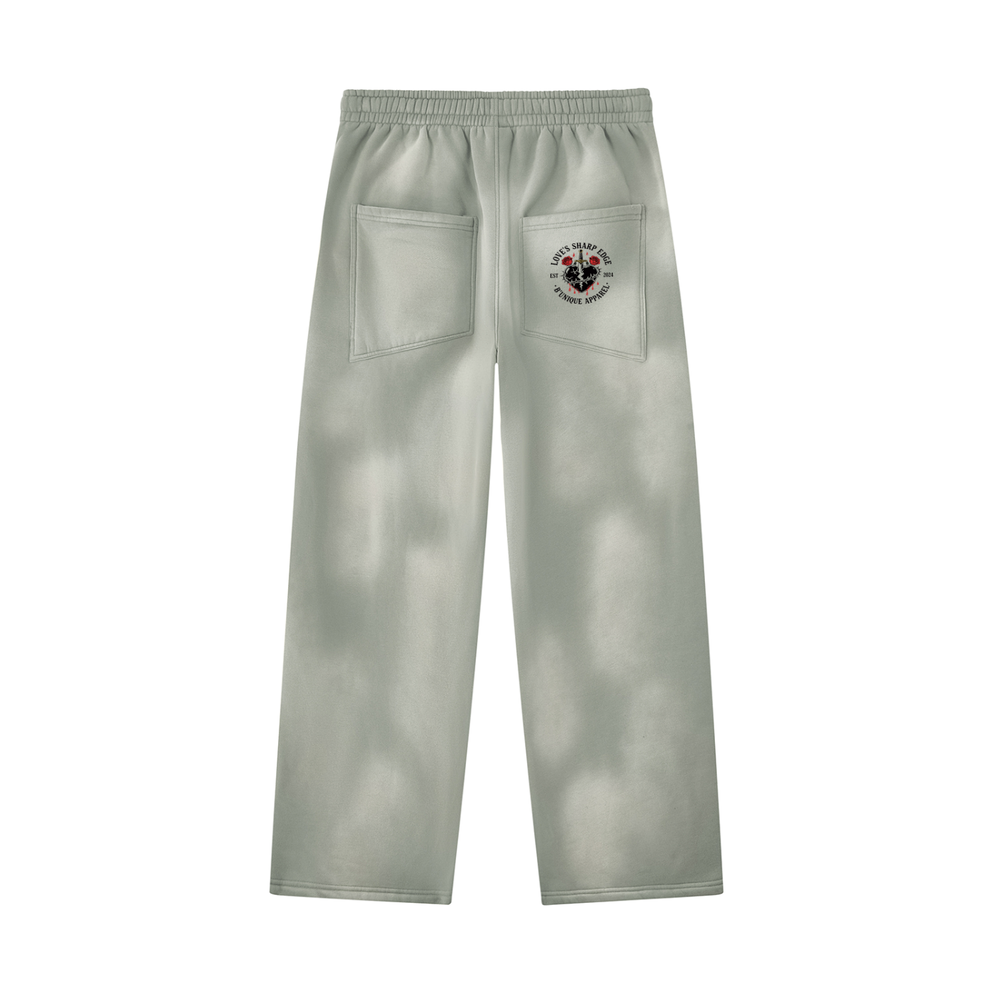 Unisex B'unique Sharp Edge Wide Leg Fleece Sweatpants