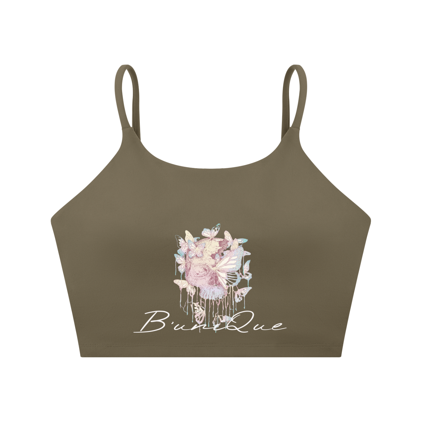 Women's B'uniQue Spaghetti Strap Yoga Sports Bra