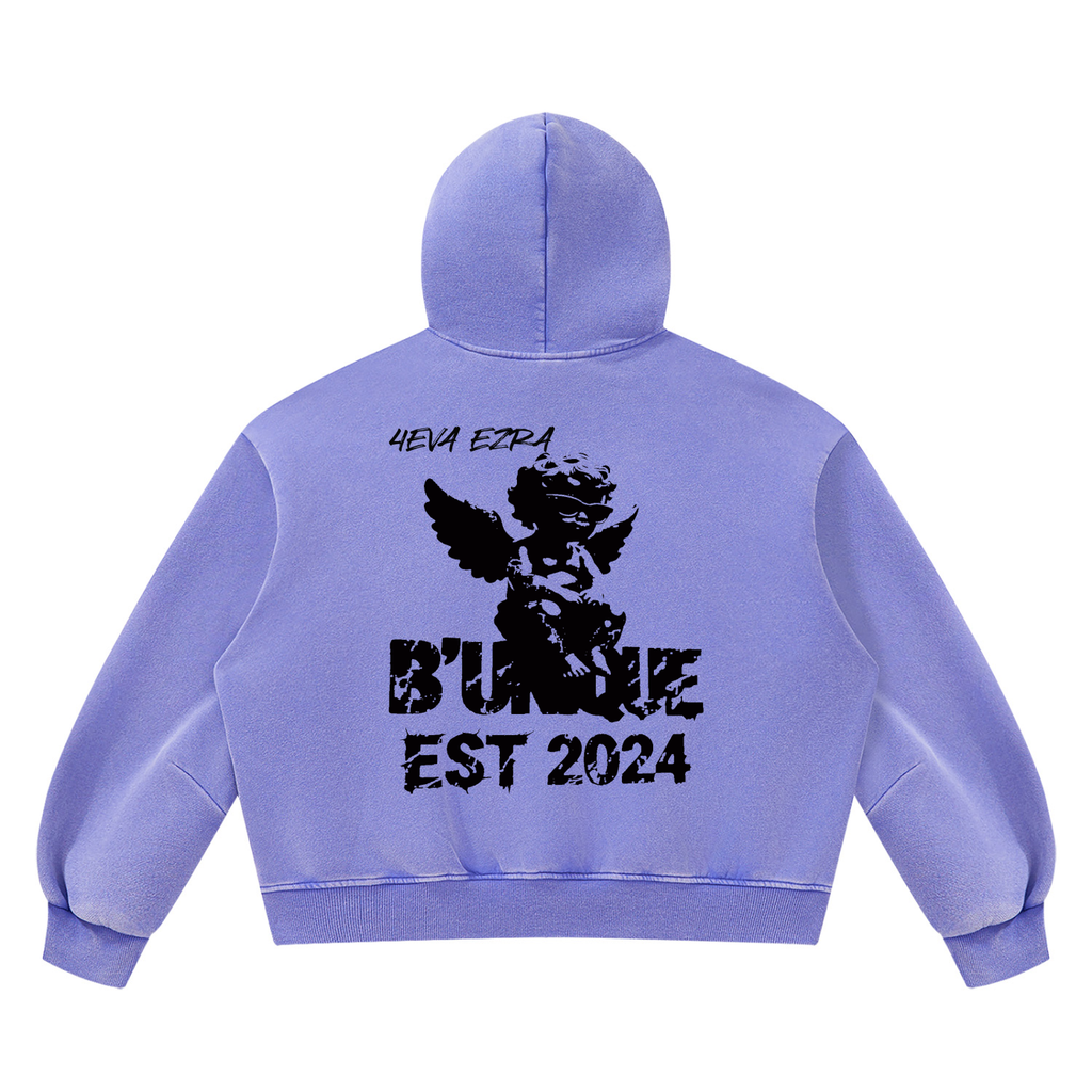 Unisex "4EVA" Vintage Wash Fleece Hoodie