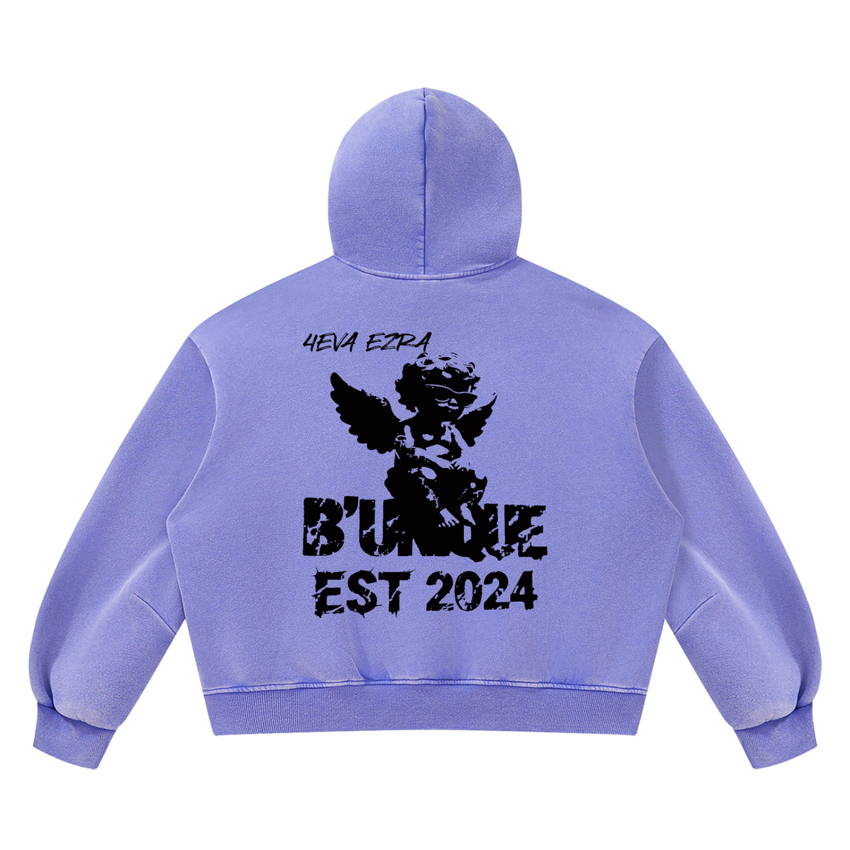 Unisex "4EVA" Vintage Wash Fleece Hoodie