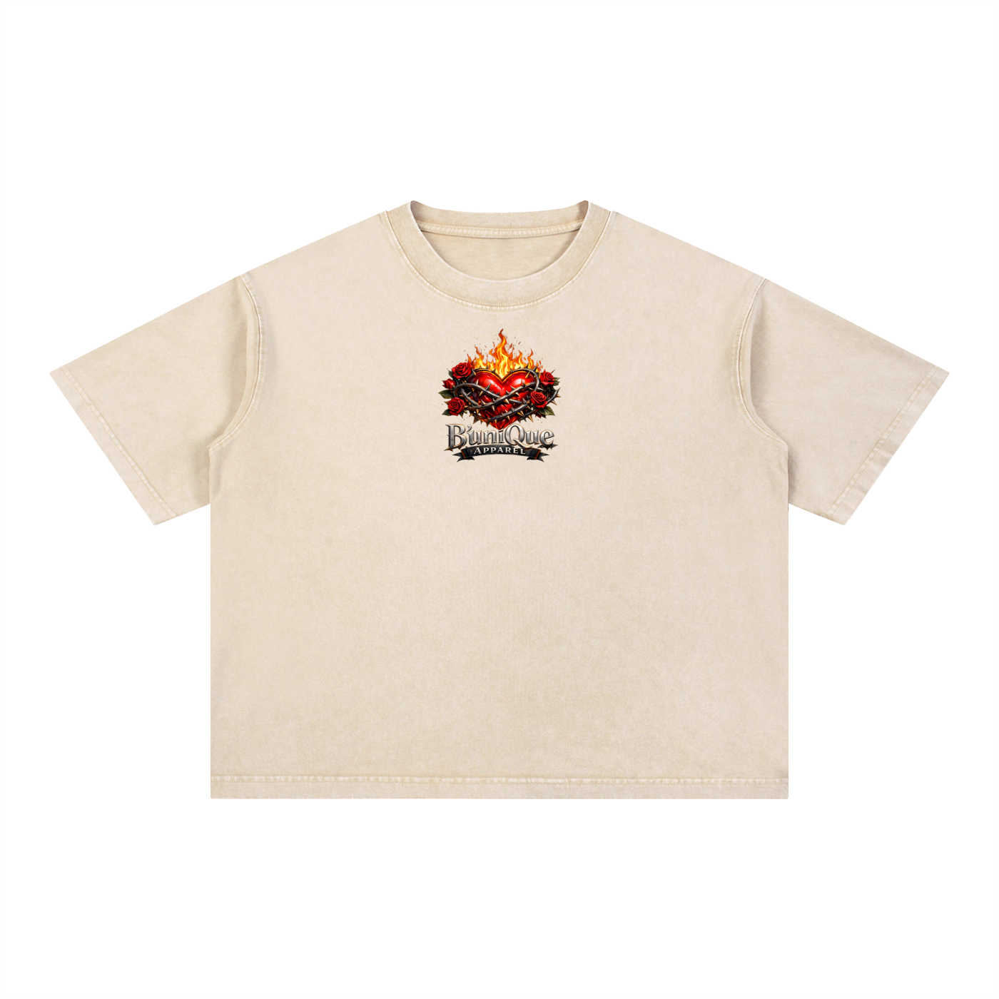 Unisex B'uniQue Love and Flame T-Shirt