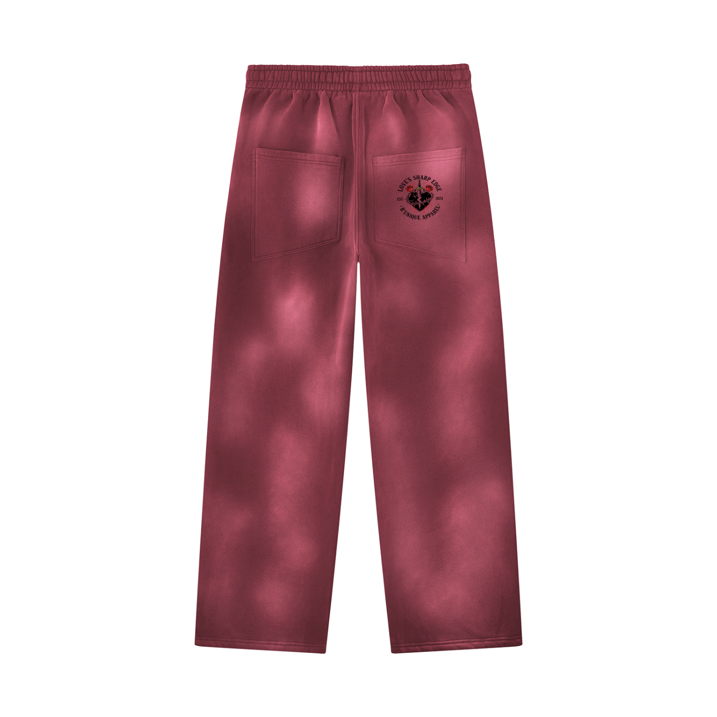 Unisex B'unique Sharp Edge Wide Leg Fleece Sweatpants