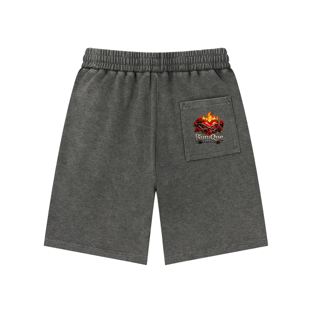 Unisex B'uniQue Love and Flame Knit Shorts