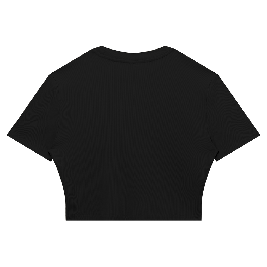 Women's B'UNIQUE est Slim Ribbed Crop T-Shirt
