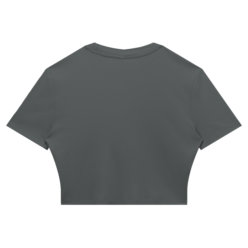Women's B'UNIQUE est Slim Ribbed Crop T-Shirt